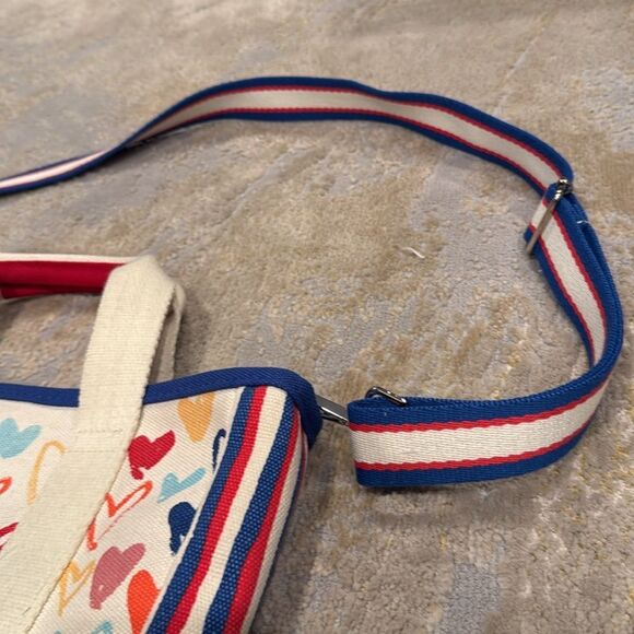 Rare BRIGHTON Red White and You Mini Canvas Tote - LIKE NEW! Perfect for V-Day - Picture 4 of 10